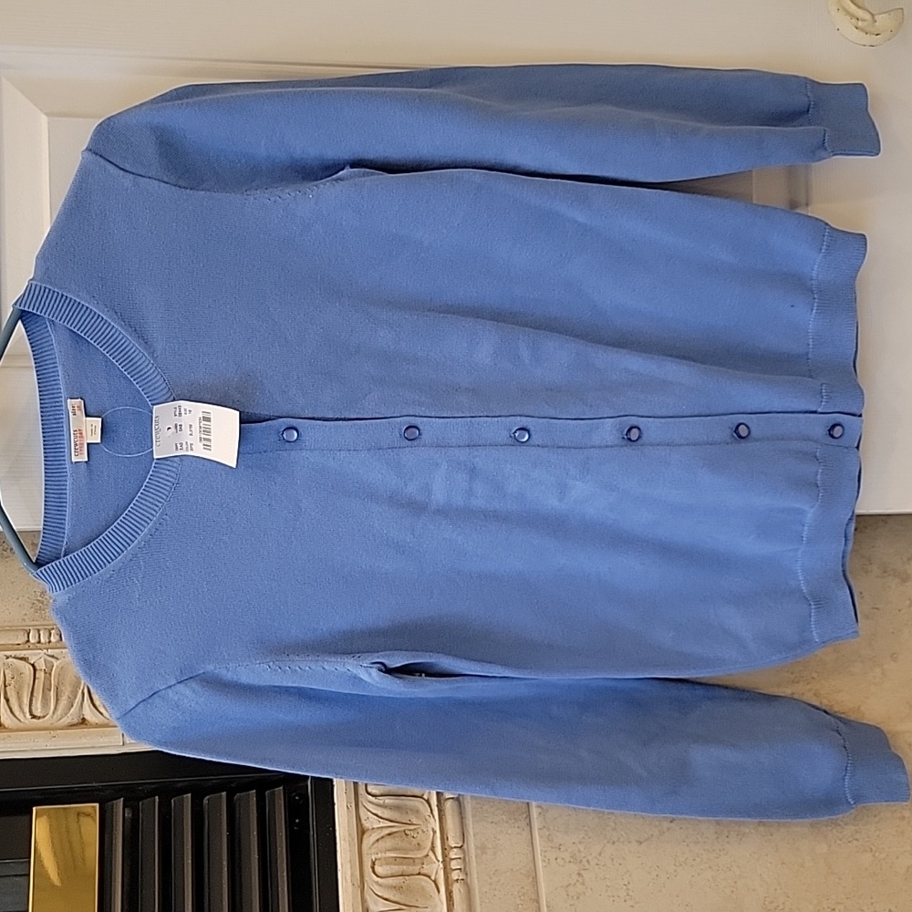 Girls CrewCuts cardigan size 16  periwinkle blue